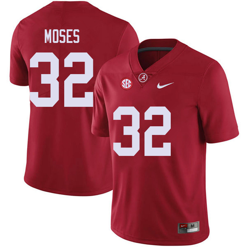 Alabama Crimson Tide Men's Dylan Moses #32 Red NCAA Nike Authentic Stitched 2018 College Football Jersey EC16Z51HV